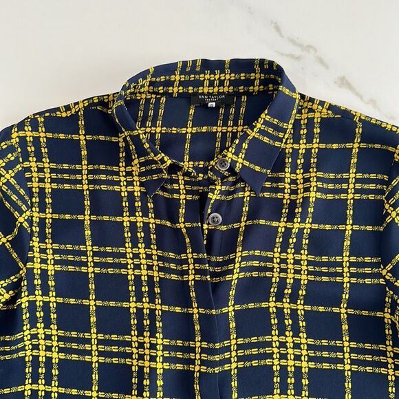 Ann Taylor Petite Button Down Long sleeve Top Sz XXSP - Picture 3 of 12